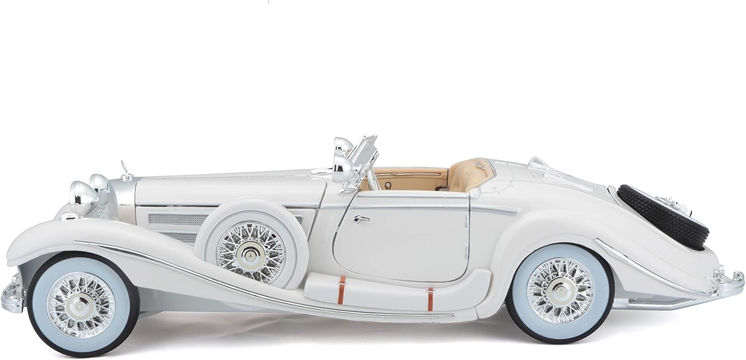 Maisto Mercedes 1:18 Scale 1936 M-B 500 K Type Specialroadster Diecast Vehicle , White