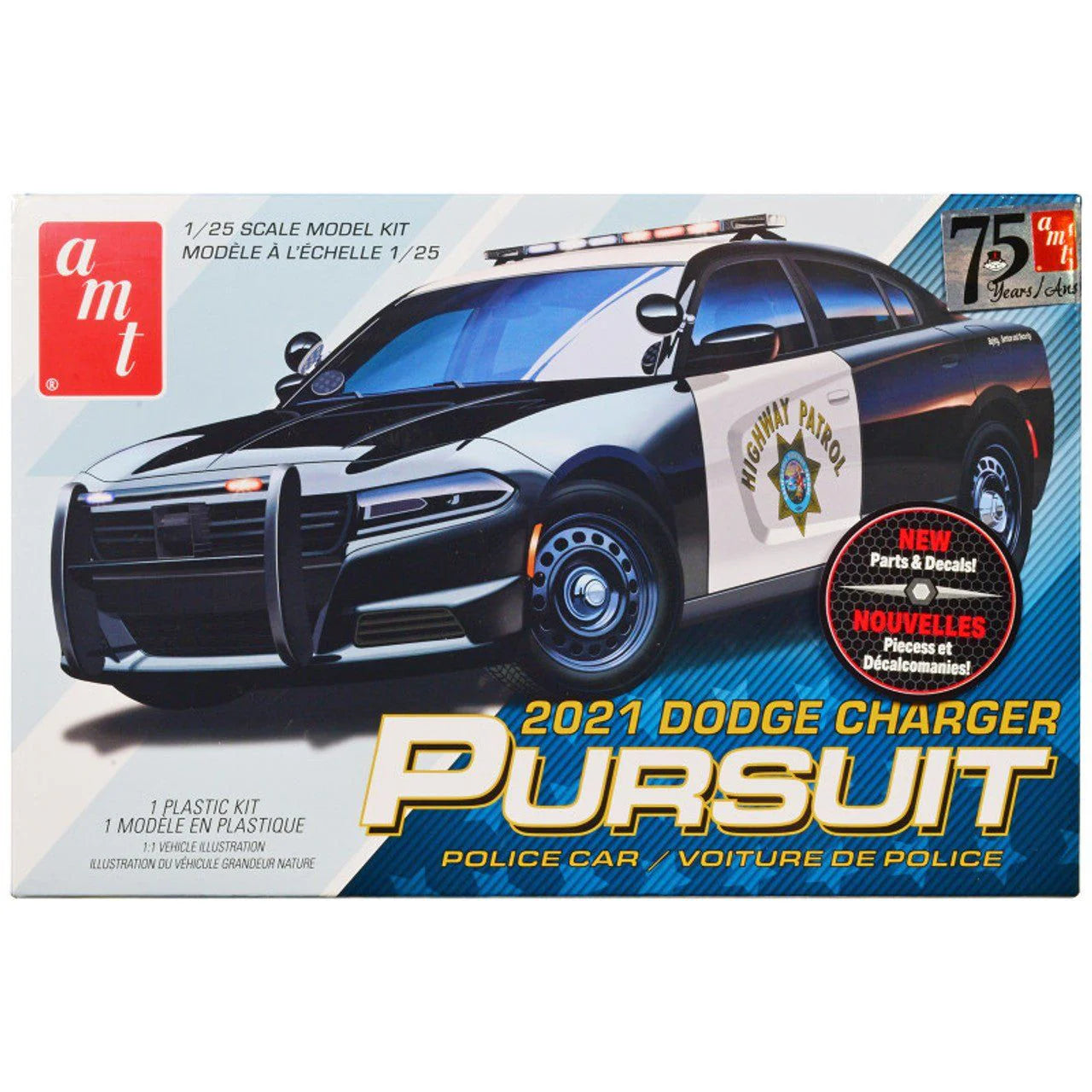 AMT 2021 Dodge Charger Pursuit Police Car 1/25 1324 Plastic Model Kit