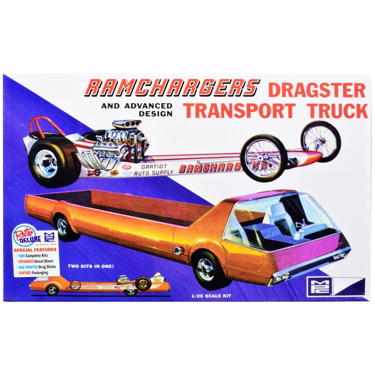 MPC Ramchargers Dragster & Transporter Truck 1:25 Scale Model Kit