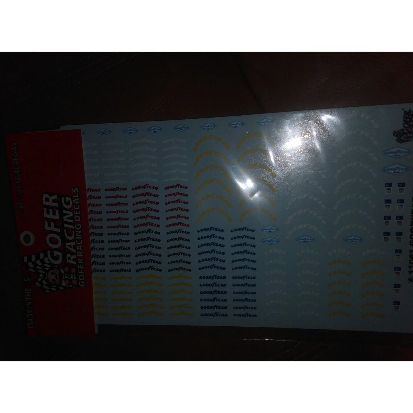 Gofer Racing 1/25 Scale Goodyear Tire & Fender Decal Sheet
