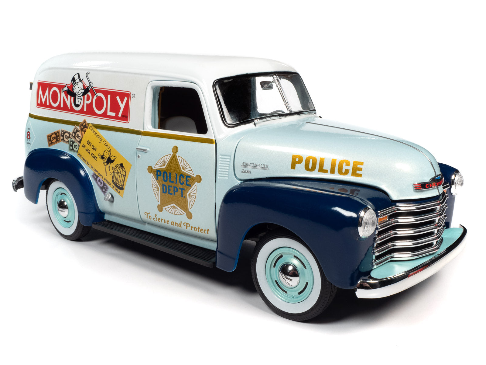 Monopoly 1948 Panel Delivery w/ Resin Figure 1:18 Scale