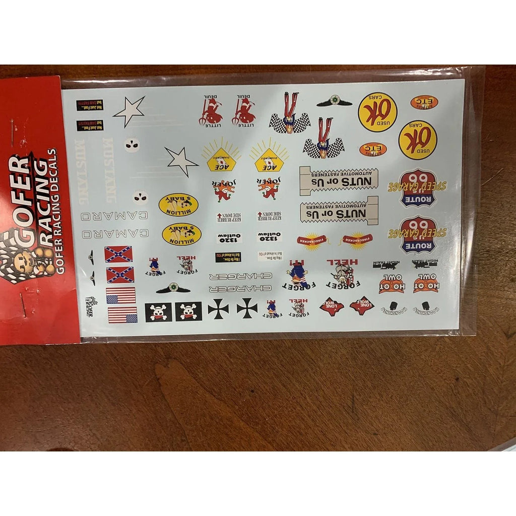 Gofer Racing 1/25 Scale Racing "Odds & Ends" Waterslide Decals