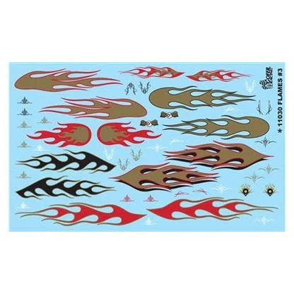 Gofer Racing 1/25 Scale 1/25 "GOLD FLAMES" Decal Sheet